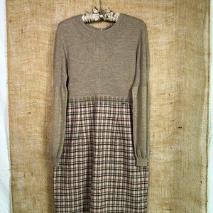 Escada Sport Shiromi York Plaid Skirt Sweater Dress